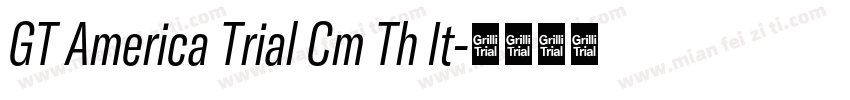 GT America Trial Cm Th It字体转换